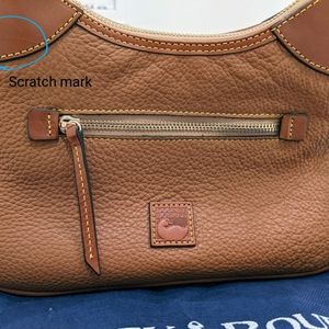 Dooney & Bourke Pebble Grain Small Hobo in Caramel (brown)